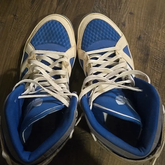 💦💦Men's ADIDAS bad ass sneakers size 13 Gray Blue White- get em! - Picture 2 of 7